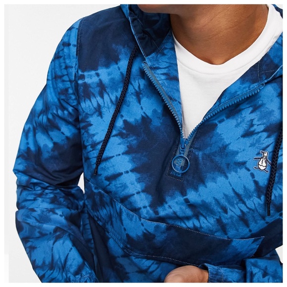 Original Penguin tie dye French terry pullover sweater jacket - Picture 2 of 6